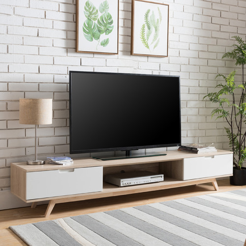 200cm white 2024 tv unit